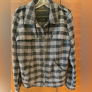 Beautiful WESC plaid wool jacket with lining, worn once, perfect condition. Sz M